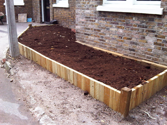 muddy boots landscaping Sleepers Beds and Borders